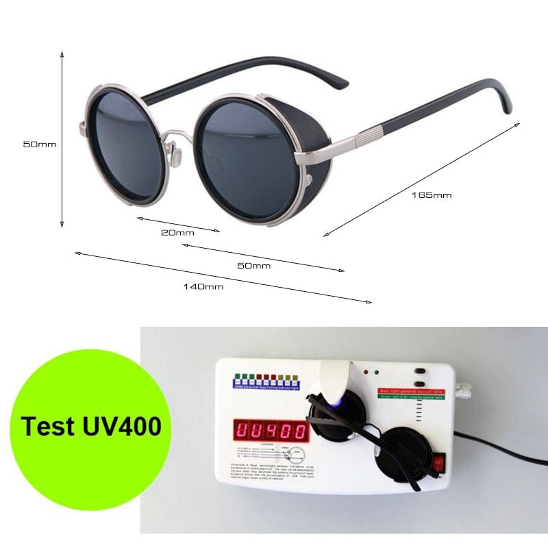 Calanovella Stylish Round Steampunk Sunglasses UV400