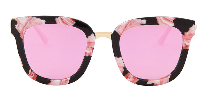 Calanovella Round Dazzling Sunglasses for Women Driving Shades Retro