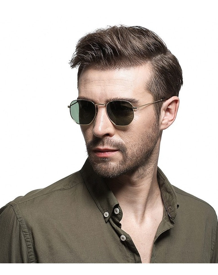 Calanovella Vintage Hexagon Sunglasses Polarized Men Women Brand