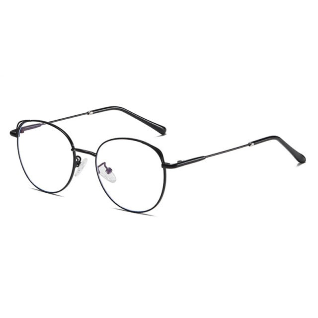 Calanovella Retro Anti Blue Light Eyeglasses Frames Metal Optical
