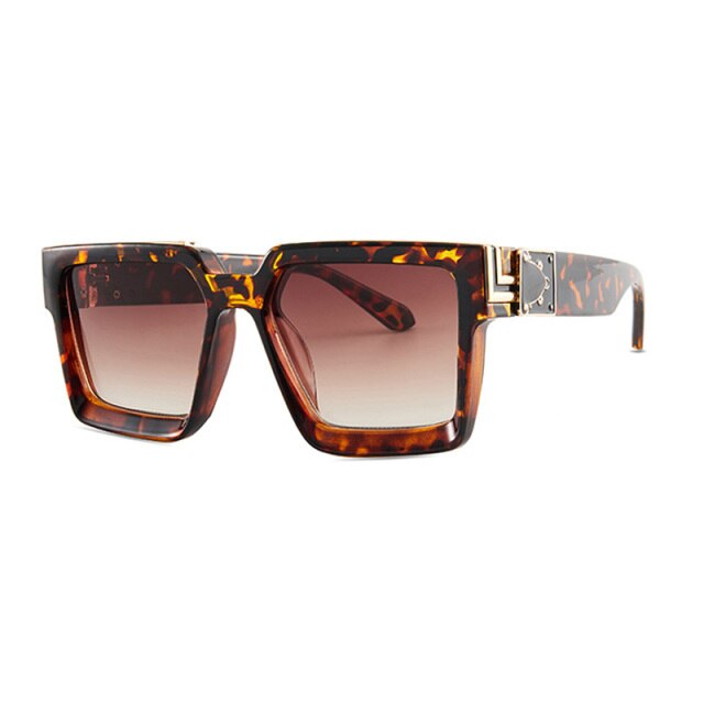 Calanovella Fashion Oversize Square Sunglasses Flat Lens Designer