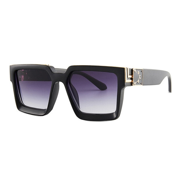 Calanovella Fashion Oversize Square Sunglasses Flat Lens Designer
