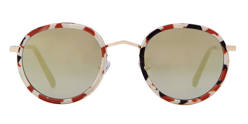Calanovella Fashion Vintage Round Sunglasses Designer Marble Frame