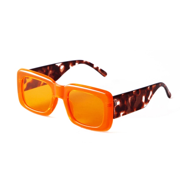 Calanovella Thick Square Rectangle Sunglasses Designer Leopard Frame Tortoise Shell Shades