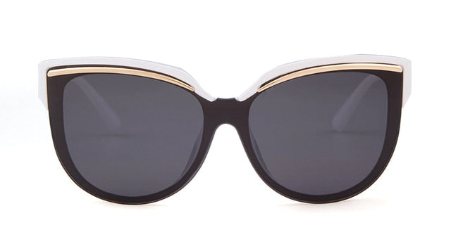 Calanovella Fashion 80s Retro Cat Eye Sunglasses Oversized Vintage Eyebrow Cateye Shades UV400