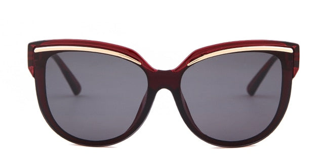 Calanovella Fashion 80s Retro Cat Eye Sunglasses Oversized Vintage Eyebrow Cateye Shades UV400