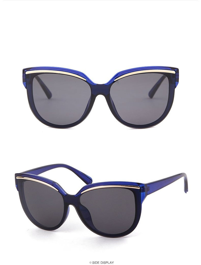 Calanovella Fashion 80s Retro Cat Eye Sunglasses Oversized Vintage Eyebrow Cateye Shades UV400