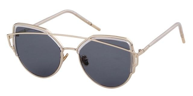 Calanovella Vintage Fashion Cat Eye Sunglasses Designer Metal Frame