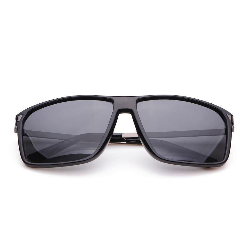 Calanovella Men's Rectangle Polarized Sunglasses Vintage Retro Matte Black Cool Sun Glasses UV400 - Calanovella.com