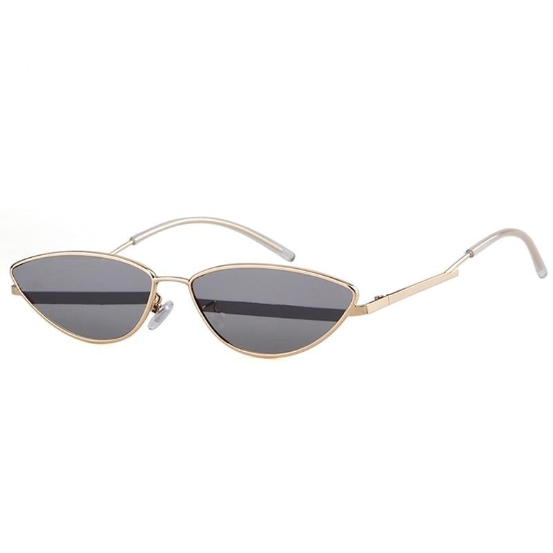 Calanovella Designer Retro Vintage Tiny Slim Cat Eye Sunglasses