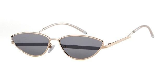 Calanovella Designer Retro Vintage Tiny Slim Cat Eye Sunglasses