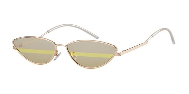 Calanovella Designer Retro Vintage Tiny Slim Cat Eye Sunglasses