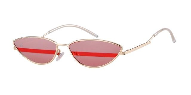 Calanovella Designer Retro Vintage Tiny Slim Cat Eye Sunglasses