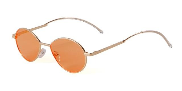 Calanovella Fashion 90s Oval Skinny Sunglasses Designer Retro Vintage