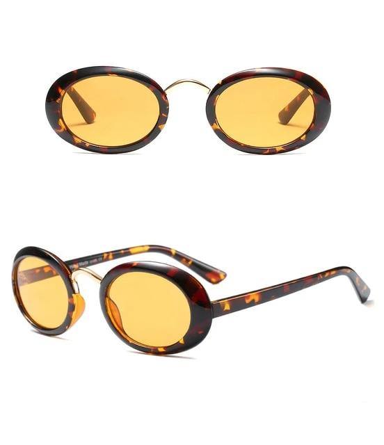 Calanovella Round Oval Sunglasses Men Women Black Red Tortoise Shell Pink 90s Vintage Retro Sun Glasses - Calanovella.com