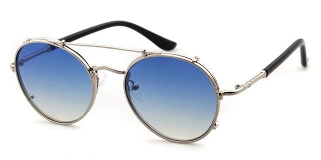 Calanovella Round Oval Sunglasses Men Women Metal Frame Circular Lens