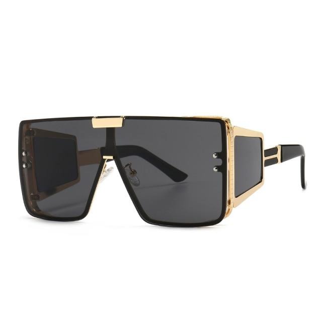 Calanovella Square Oversized One Piece Lens Sunglasses Women Men Retro