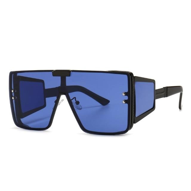 Calanovella Square Oversized One Piece Lens Sunglasses Women Men Retro
