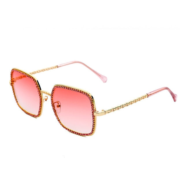 Calanovella Rhinestone Square Sunglasses