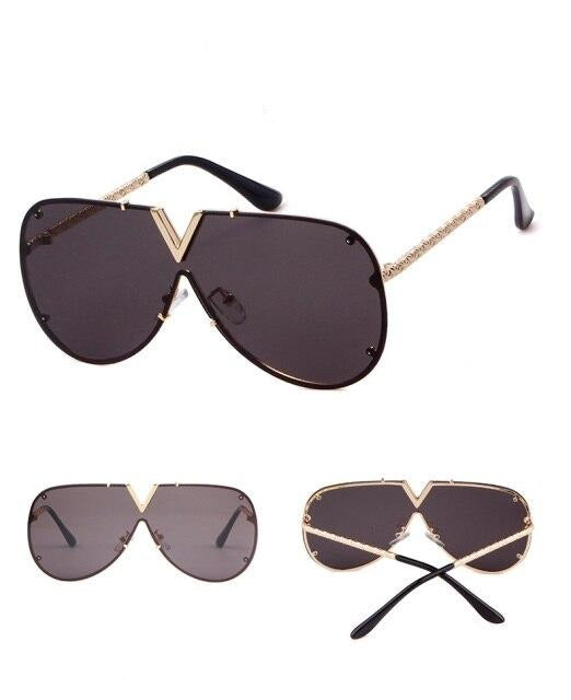 Calanovella Stylish Oversized Rimless Sunglasses UV400