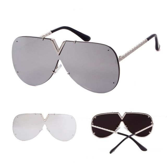 Calanovella Stylish Oversized Rimless Sunglasses UV400