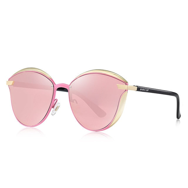 Calanovella Vintage Polarized Sunglasses Women Round Sun Glassess Ladies Cat Eye Women's Glasses