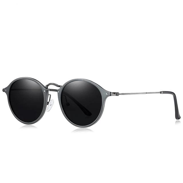 Calanovella Stylish Round Retro Aluminum Magnesium Vintage Sunglasses