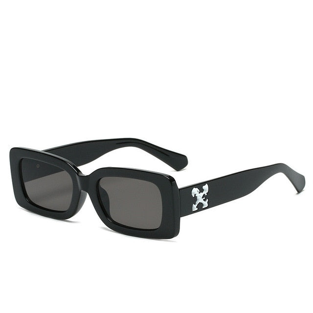 Calanovella Steampunk Rectangular Sunglasses for Men Womens Polarized