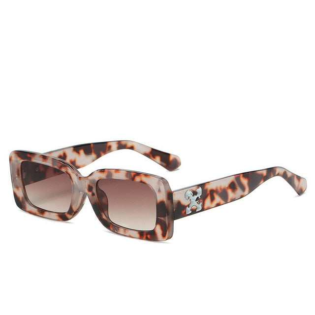 Calanovella Steampunk Rectangular Sunglasses for Men Womens Polarized
