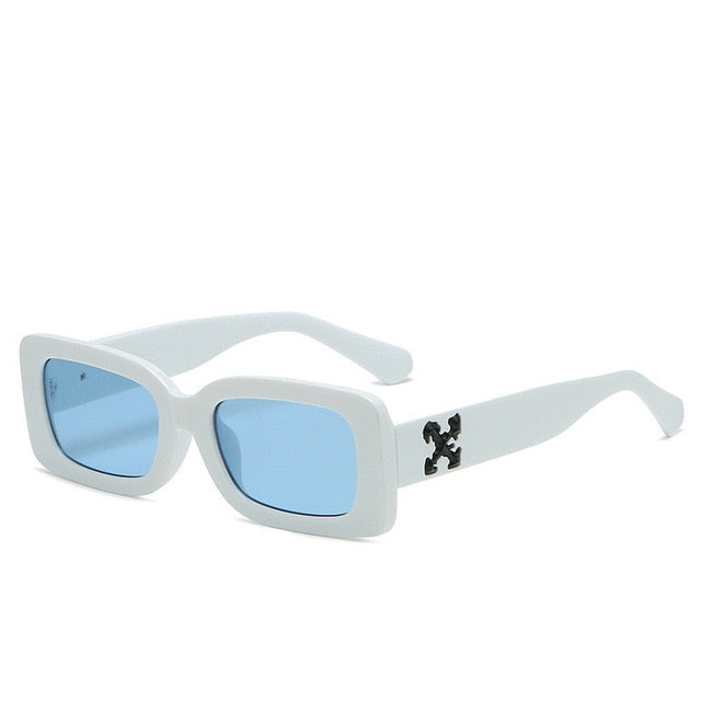 Calanovella Steampunk Rectangular Sunglasses for Men Womens Polarized