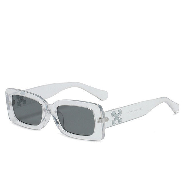 Calanovella Steampunk Rectangular Sunglasses for Men Womens Polarized