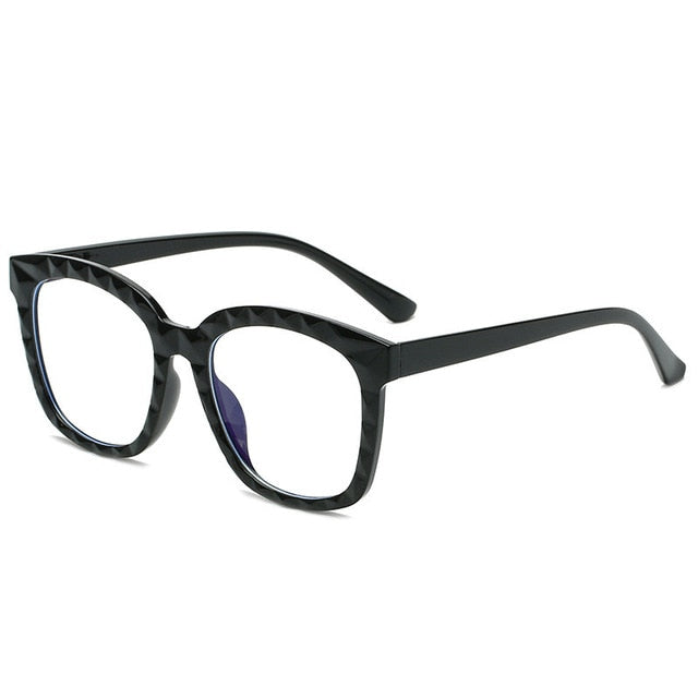Calanovella Square Blue Light Glasses with Clear Pink Frame Stylish