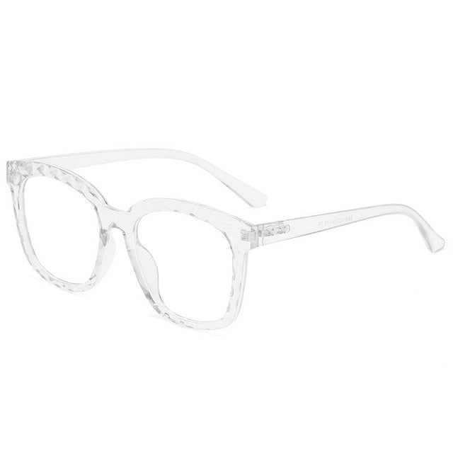 Calanovella Square Blue Light Glasses with Clear Pink Frame Stylish