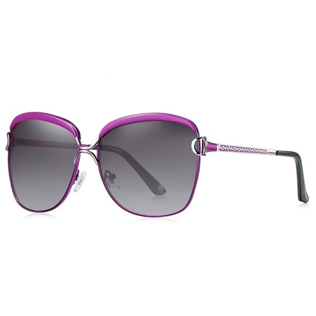 Calanovella Luxury Polarized Ladies Sunglasses Women Gradient Lens Round Sun Glasses Square Cat Eye