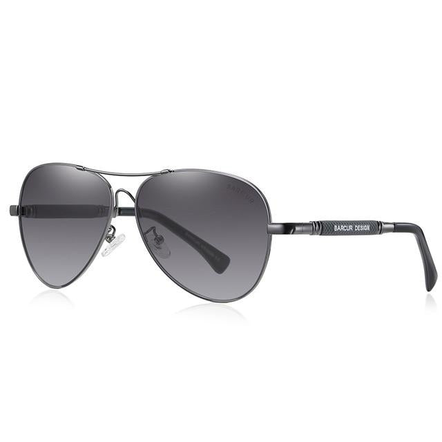 Calanovella Cool Stylish Pilot Polarized Anti Blue Light Sunglasses - Gold Gradient Gray