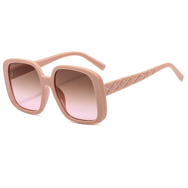 Calanovella Oversized Vintage Women Sunglasses Stylish Outfit Pink Glasses Trendy Vintage