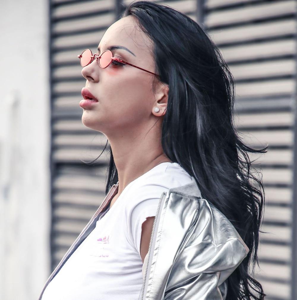 Calanovella Small Oval Sunglasses Retro 90s Slim Rhombus Tiny Frame Sun Glasses - Calanovella.com