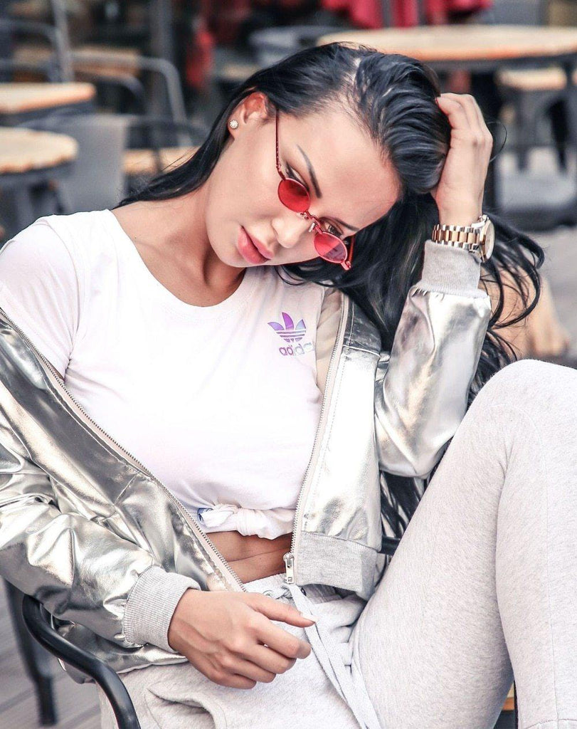 Calanovella Small Oval Sunglasses Retro 90s Slim Rhombus Tiny Frame Sun Glasses - Calanovella.com