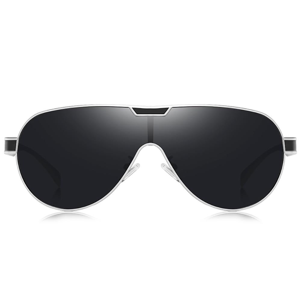 Calanovella Stylish Modern One Piece Pilot Polarized Sunglasses UV400