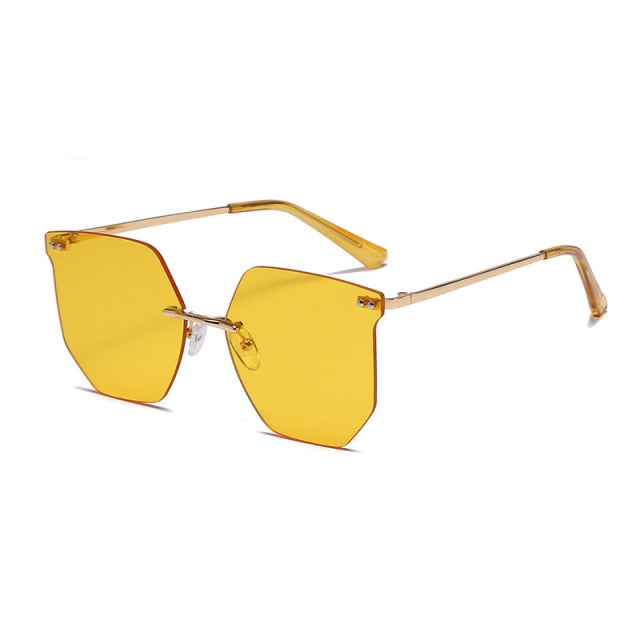 Calanovella Fashion Vintage Fashion Sun Glasses Rimless Women