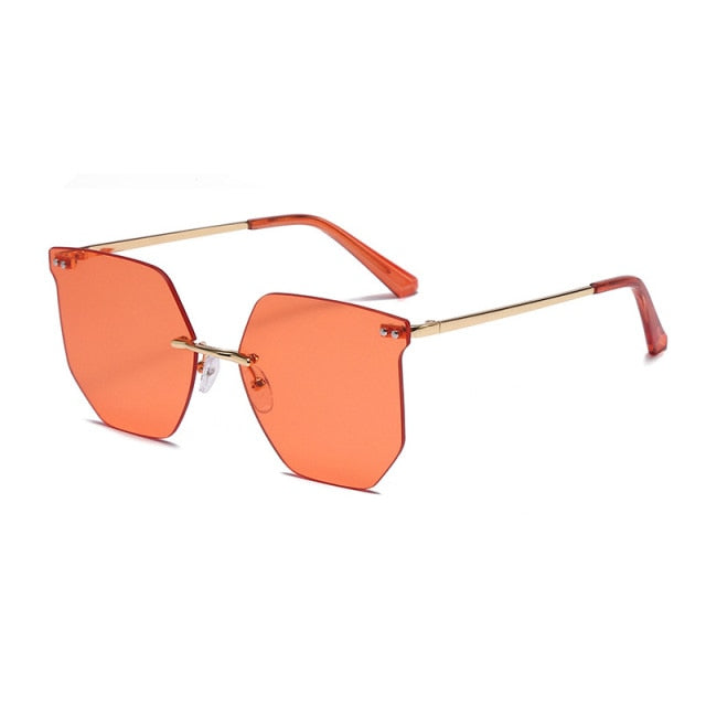 Calanovella Fashion Vintage Fashion Sun Glasses Rimless Women