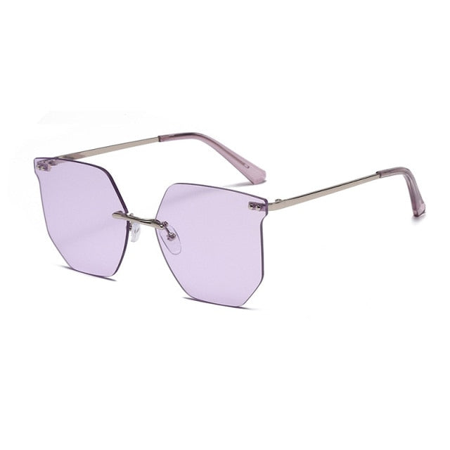 Calanovella Fashion Vintage Fashion Sun Glasses Rimless Women