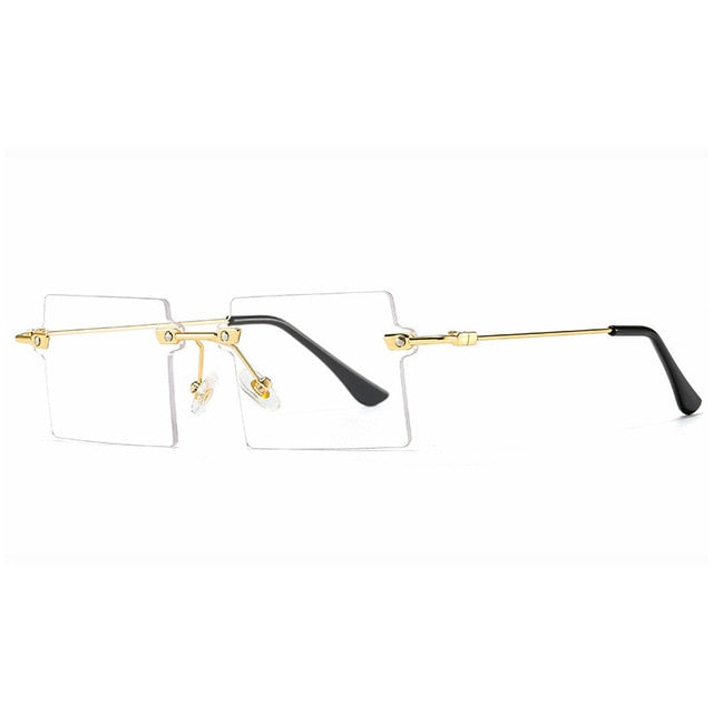 Calanovella Stylish Square Rimless Rectangle Sunglasses UV400