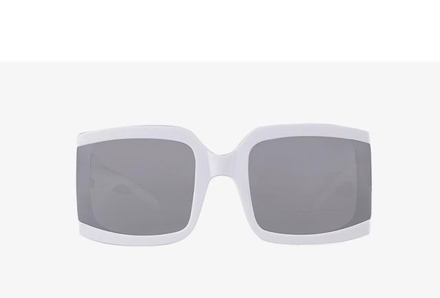 Oversized Sunglasses with V Middle Cut and UV400 - C9 Yellow / As the  picture