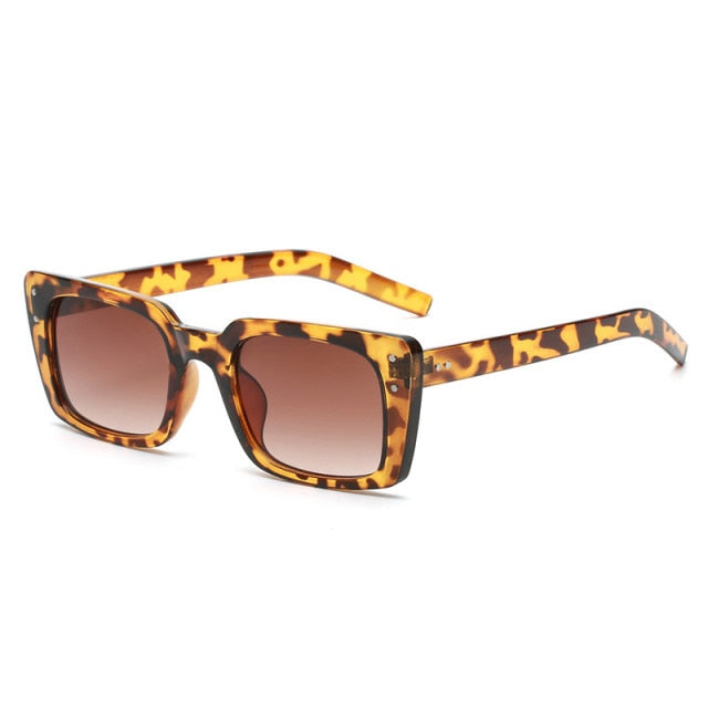 Calanovella Luxury Square Sunglasses Women Vintage Black Rectangle Brand Designer Retro Sun Glasses Female Eyeglasses UV400 Oculos