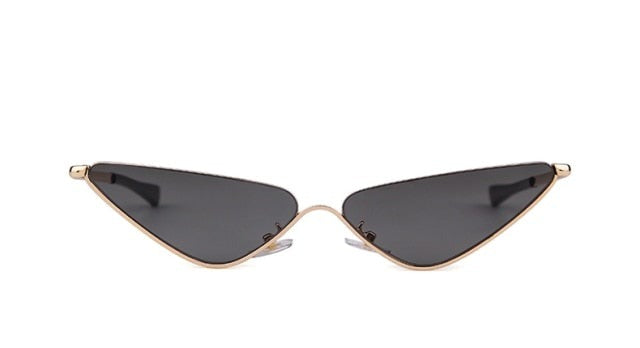 Calanovella Designer Half Frame Triangle Cat Eye Sunglasses 90s