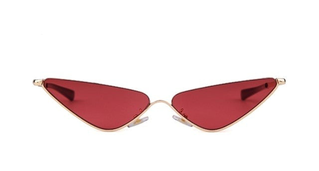 Calanovella Designer Half Frame Triangle Cat Eye Sunglasses 90s