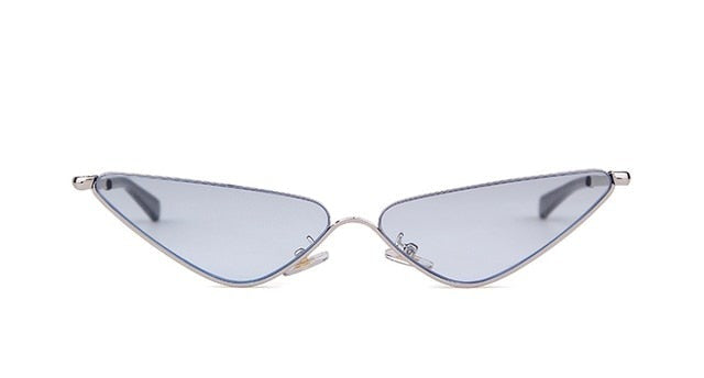 Calanovella Designer Half Frame Triangle Cat Eye Sunglasses 90s
