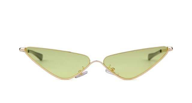 Calanovella Designer Half Frame Triangle Cat Eye Sunglasses 90s