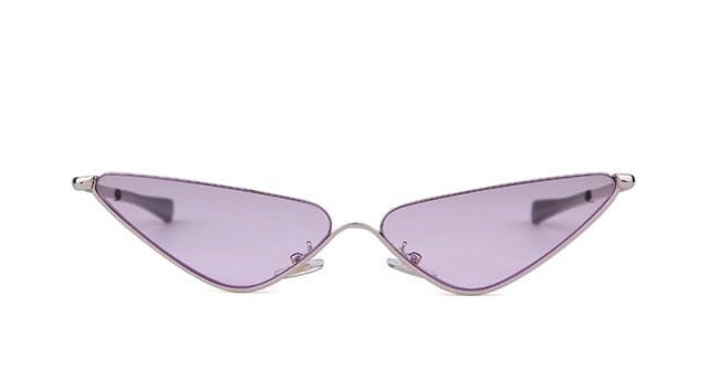 Calanovella Designer Half Frame Triangle Cat Eye Sunglasses 90s